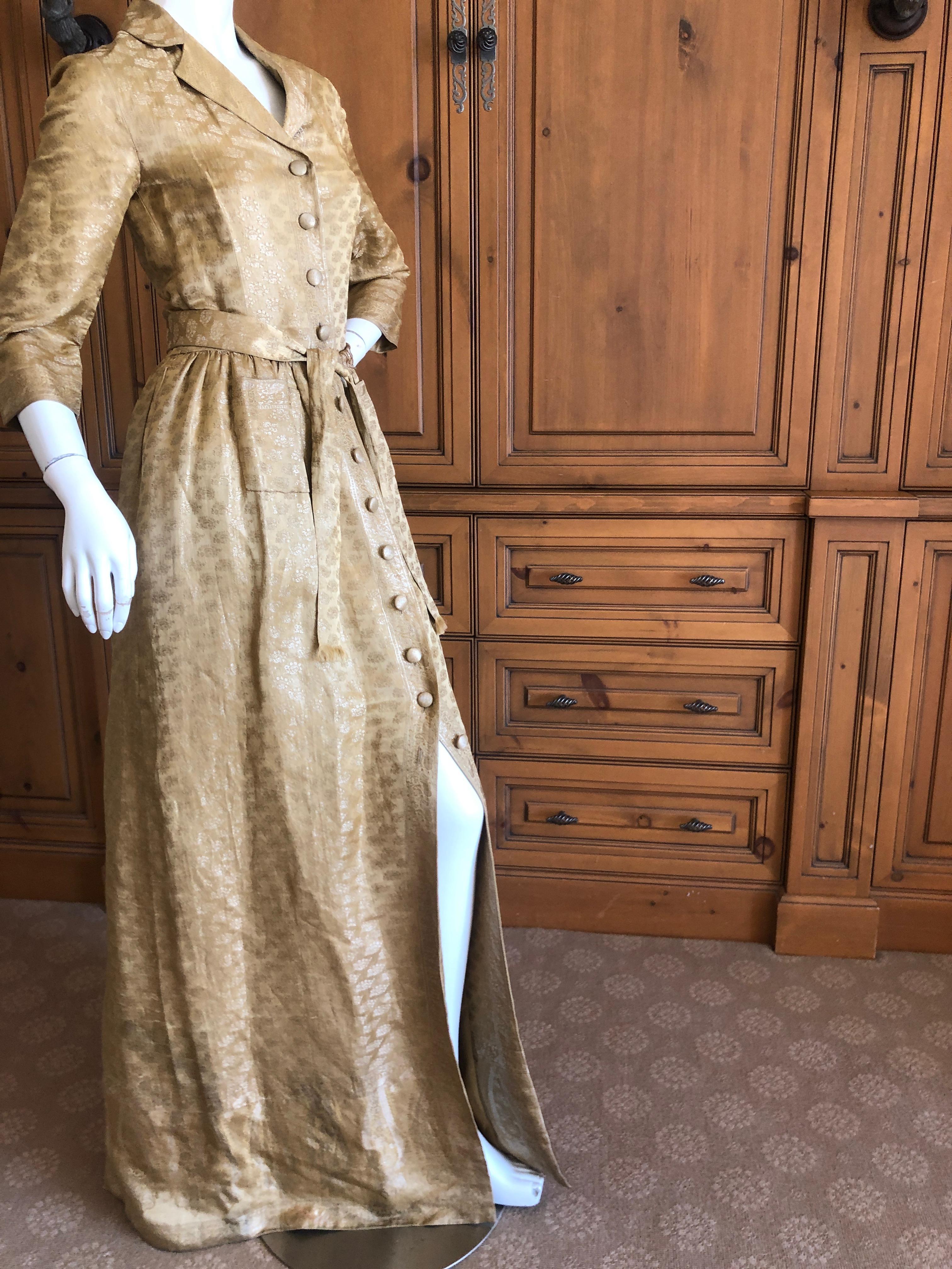 Oscar de la Renta Vintage Golden Brocade Dress as worn by CZ Guest to CFDA Award For Sale 6