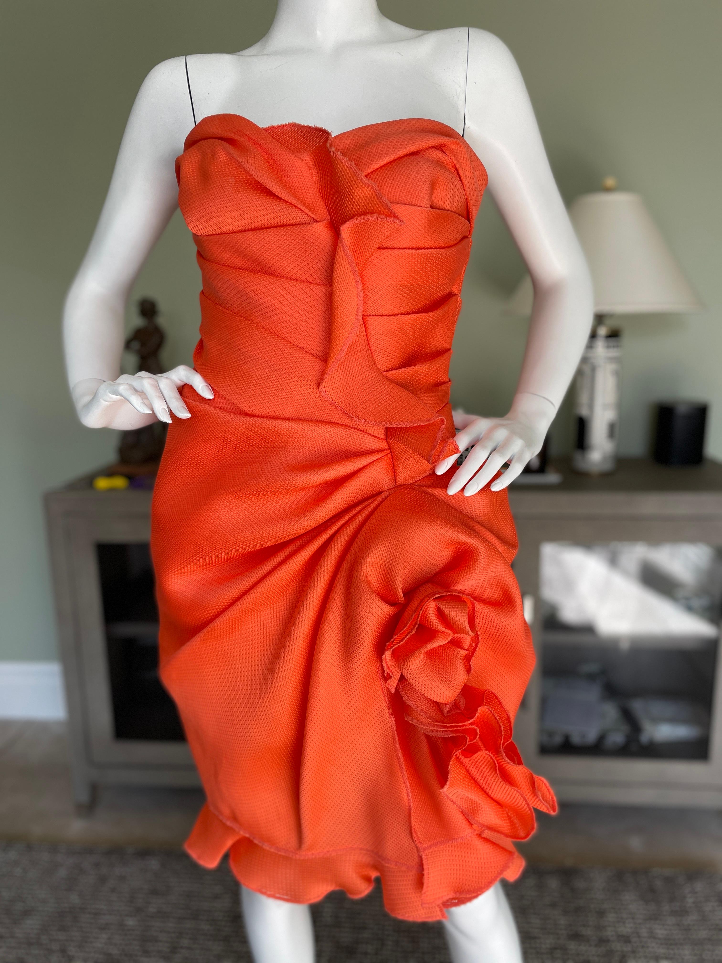 Oscar de la Renta Sculptural Vintage Orange Textured Silk Corset Cocktail Dress
Stunning. Full inner corset.
Please use the zoom feature to see all the details
Size 8
Bust 34