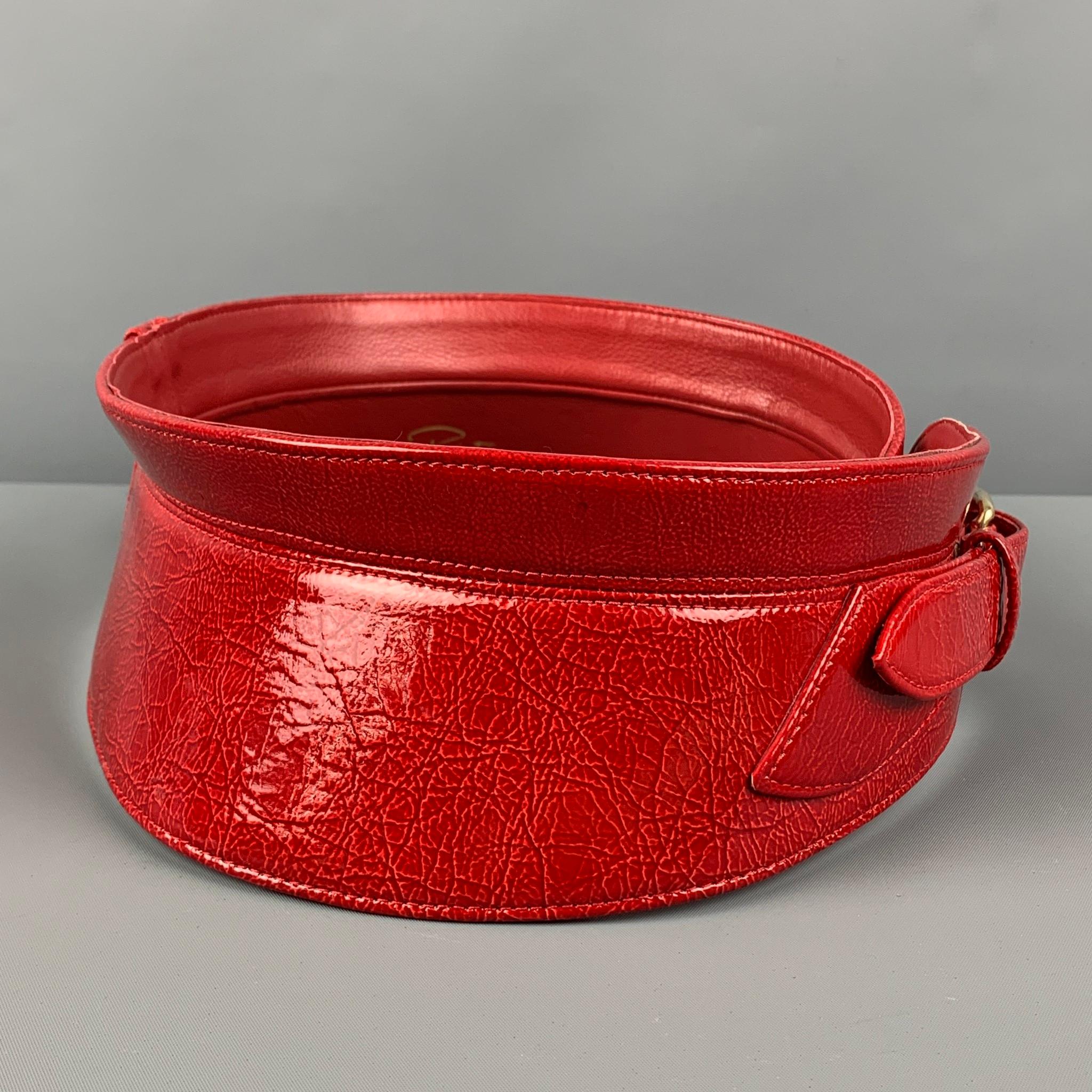 red leather waist belt