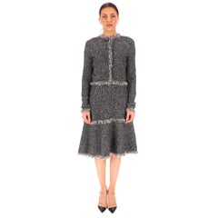 Oscar De La Renta Wool Boucle Dress & Jacket Two-Piece Set