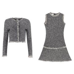 Oscar De La Renta Wool Boucle Dress & Jacket Two-Piece Set