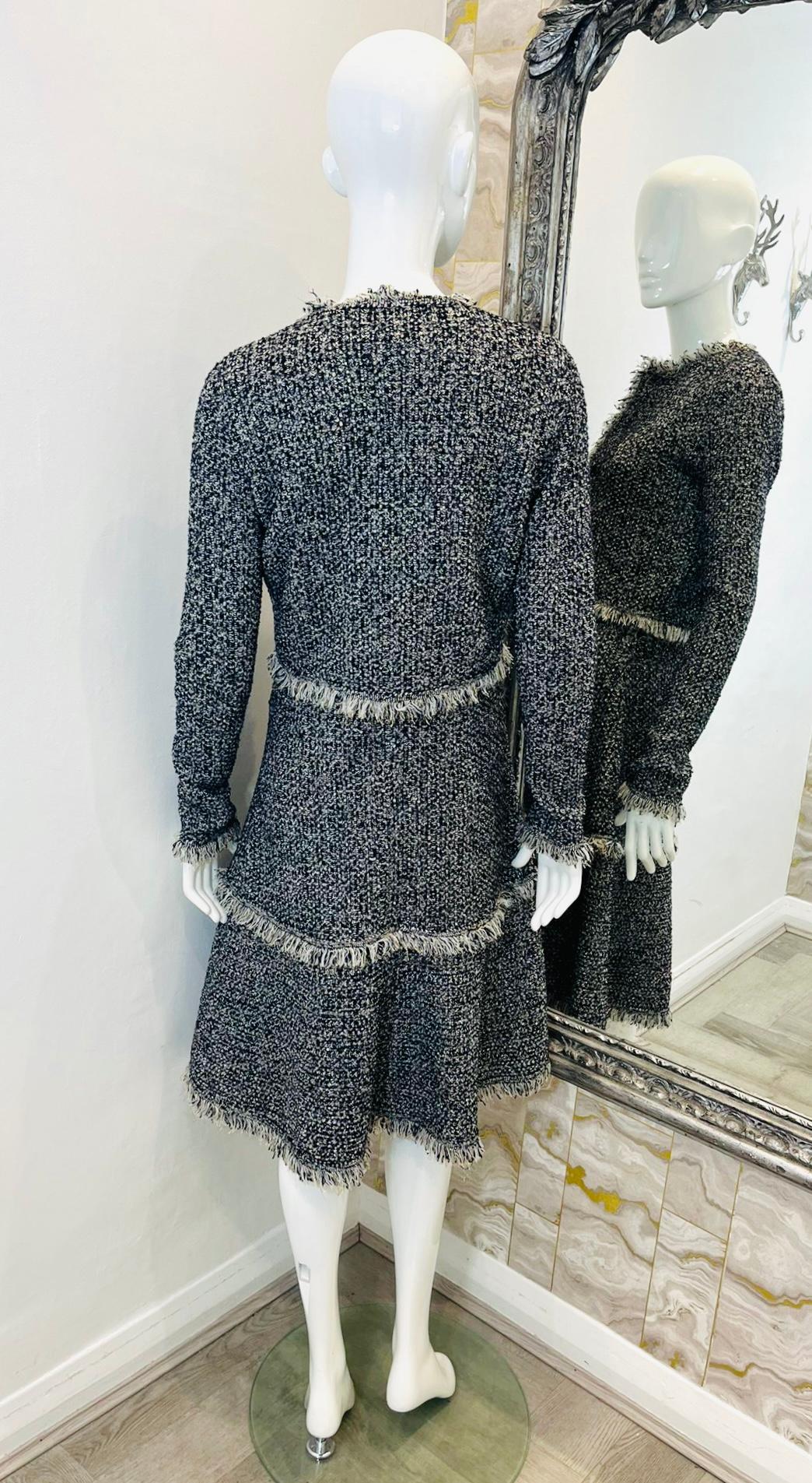 Oscar De La Renta Wool Dress & Jacket Two-Piece Set For Sale 1