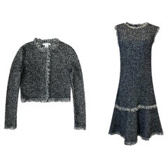 Oscar De La Renta Wool Dress & Jacket Two-Piece Set