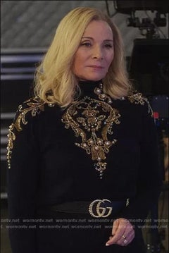 Oscar de la Renta Wool Embellished Sweater size M as seen on *Filthy Rich*