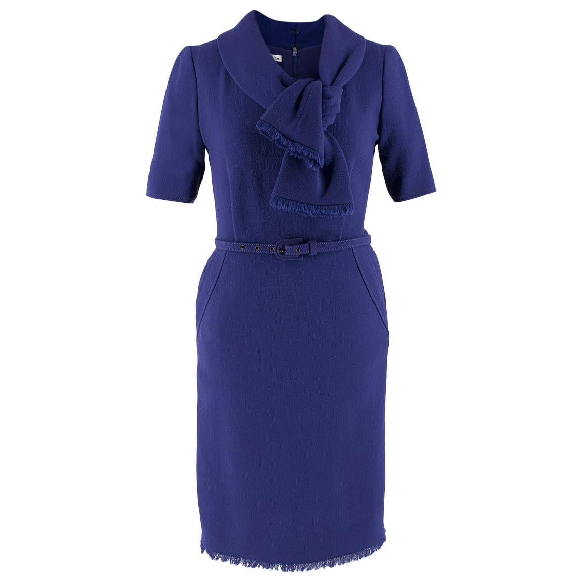 Oscar de la Renta Purple Floral Silk Runway Dress Fall 2007 For Sale at ...