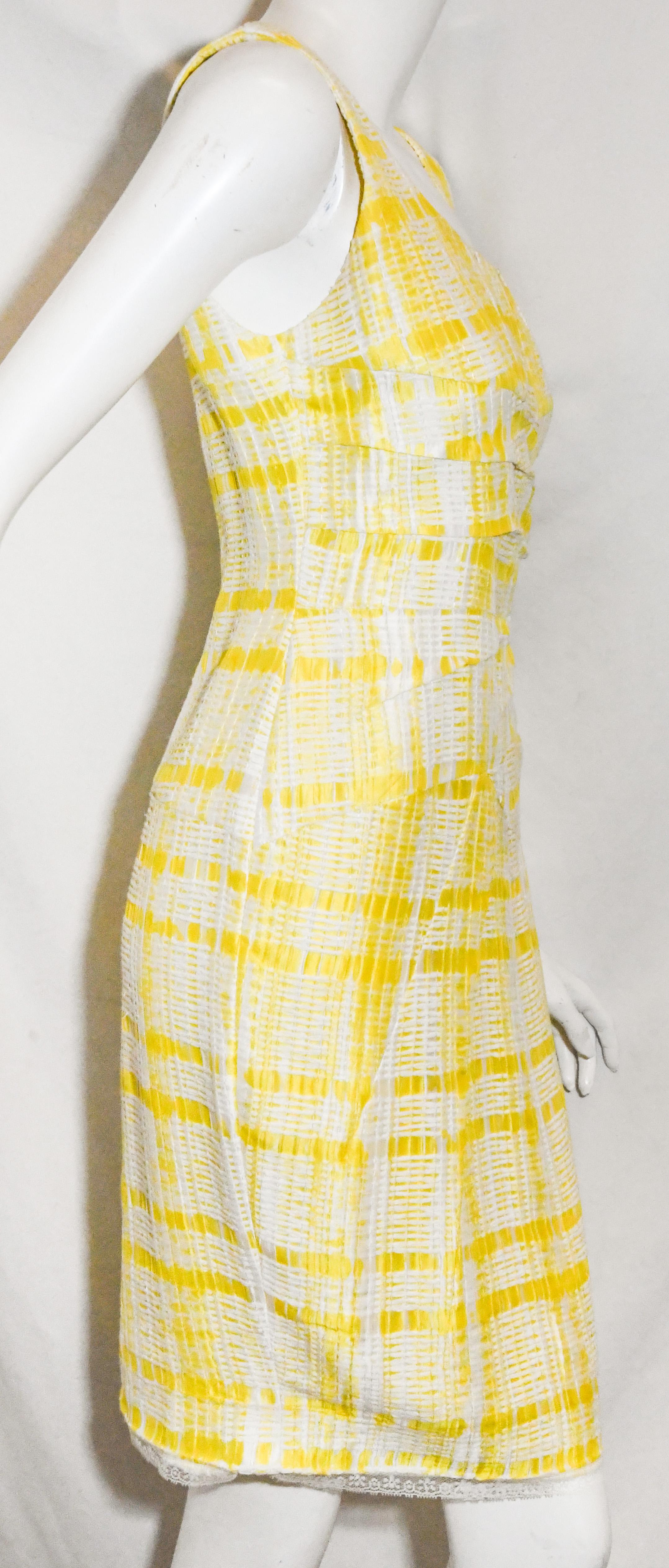 oscar de la renta yellow dress