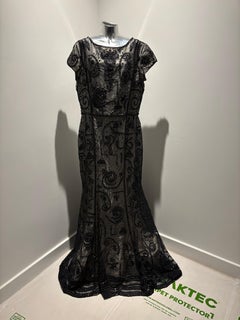 Oscar De La Reta Resort 2011 Black & White Embellished Dress