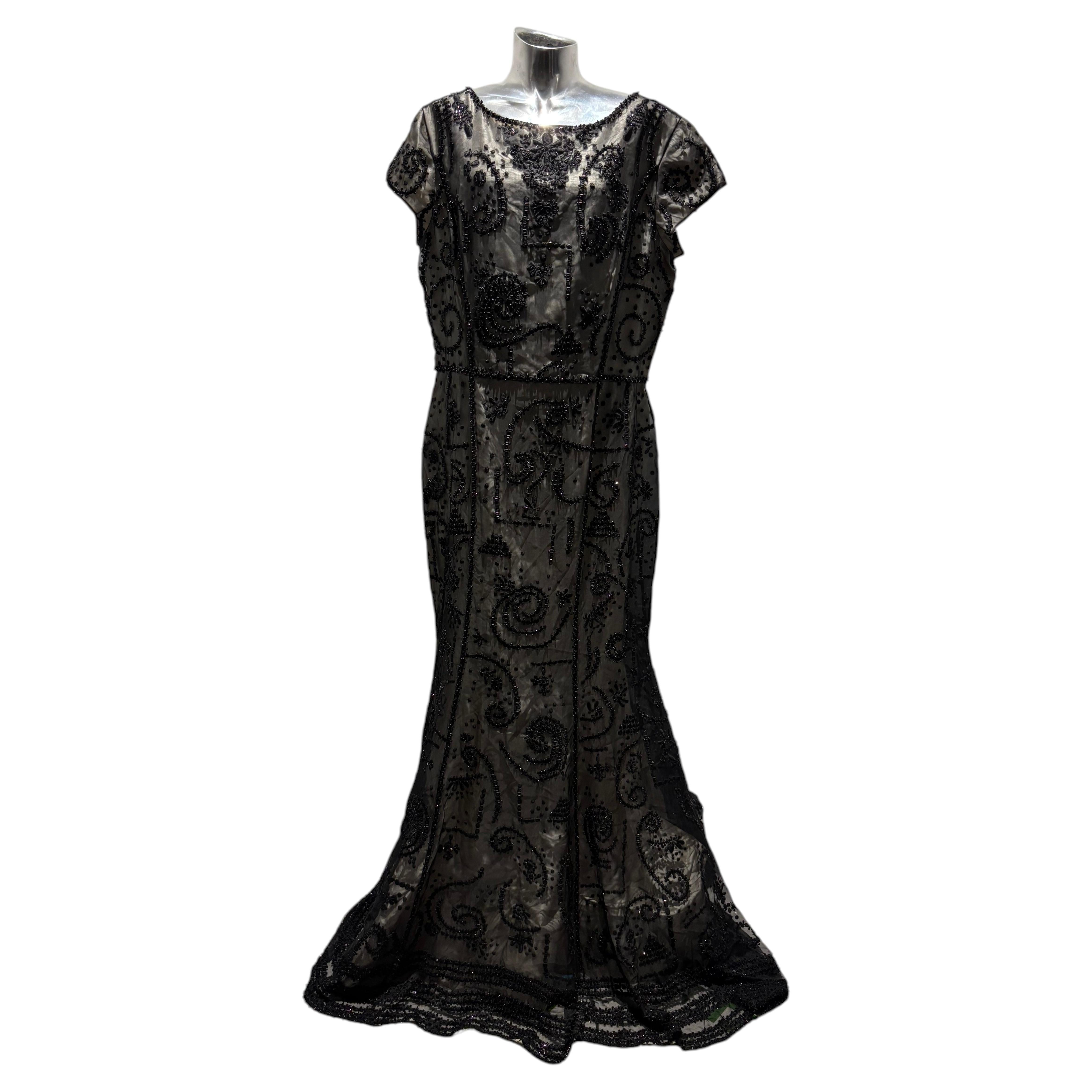Oscar De La Reta Resort 2011 Schwarz-Weißes verschönertes Kleid