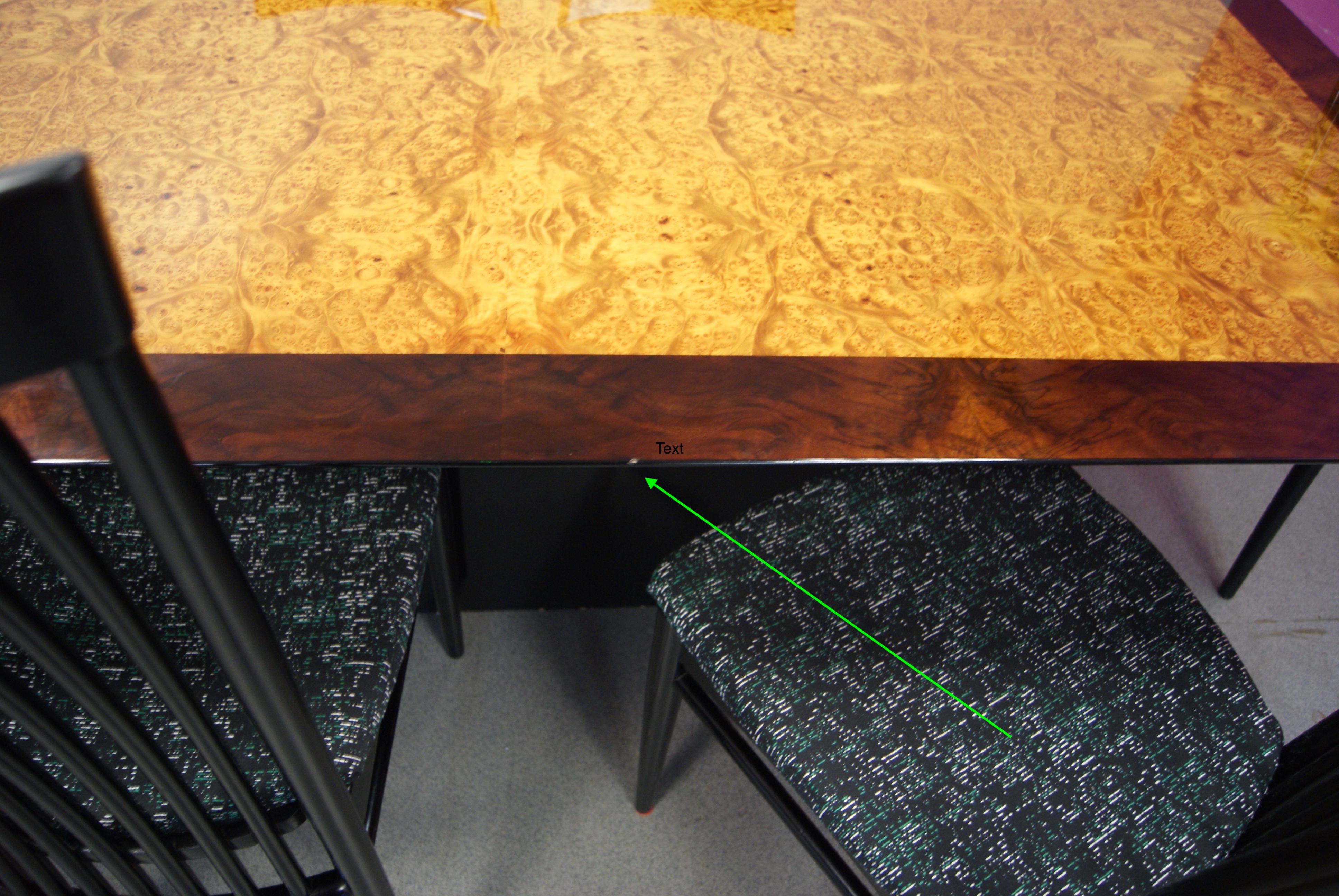 Oscar Dell Arredamento for Miniforms Italy, Burl Wood Lacquered Dining Table 8