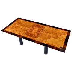 Oscar Dell Arredamento Italian Modern Burl Maple Dining Table by Miniforms