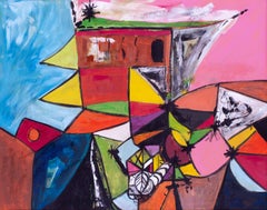 Paysage abstrait du 20e siècle, cercle d'Oscar Dominguez