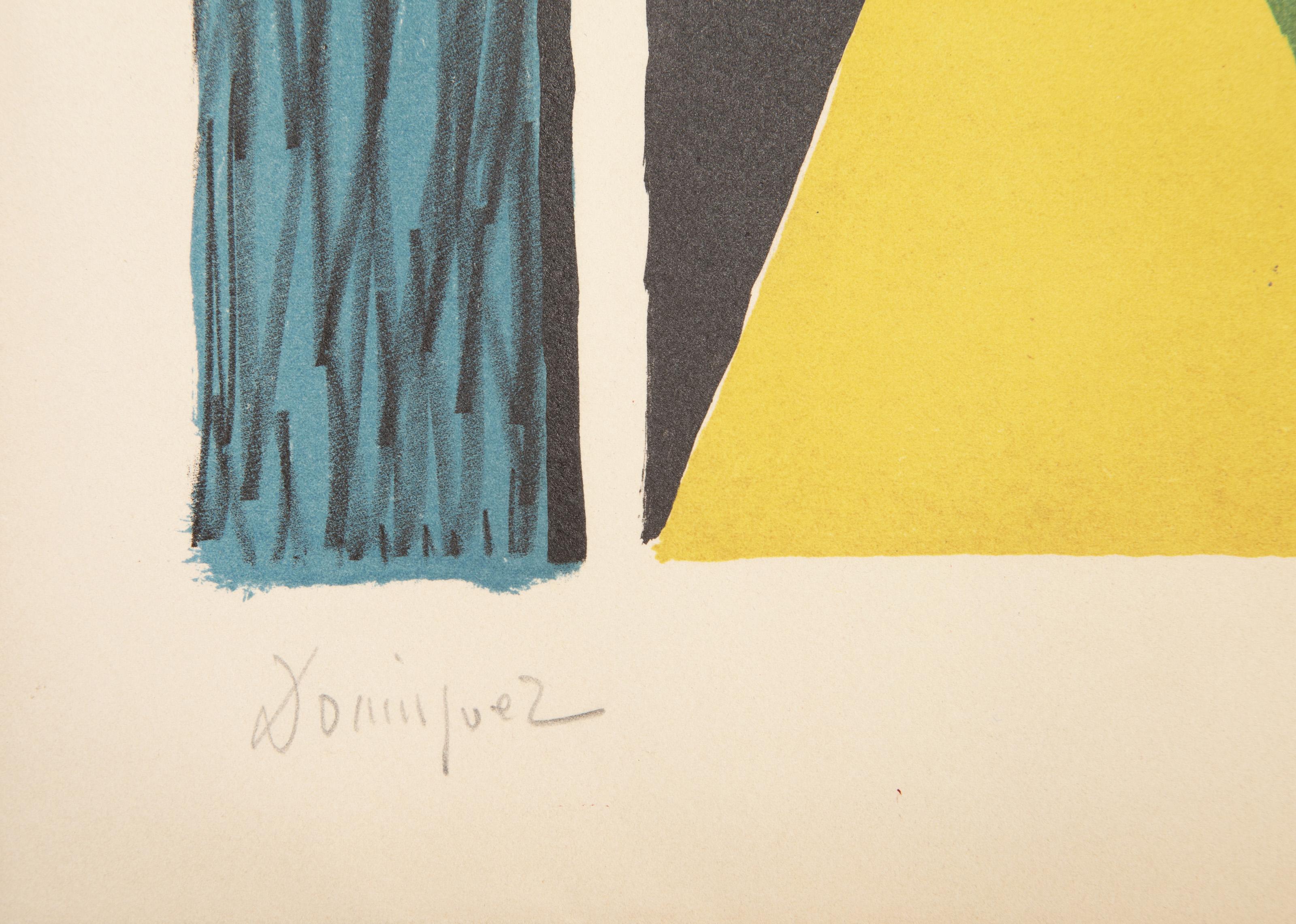 Tauromachie II, litografía cubista de Oscar Dominguez 1