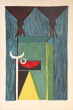 Tauromachie II, litografía cubista de Oscar Dominguez