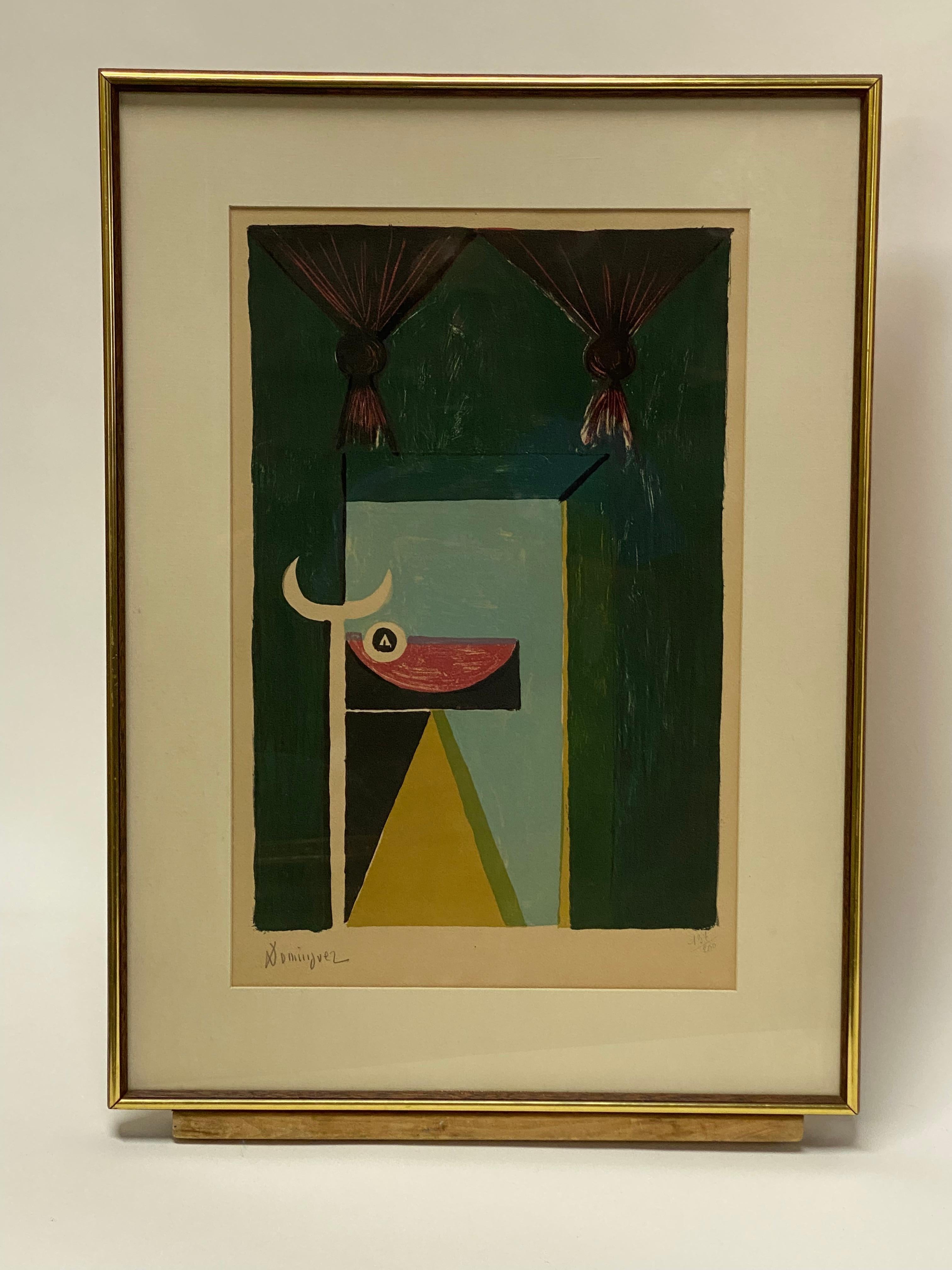 French Oscar Dominguez Surrealist Still Life Lithograph For Sale