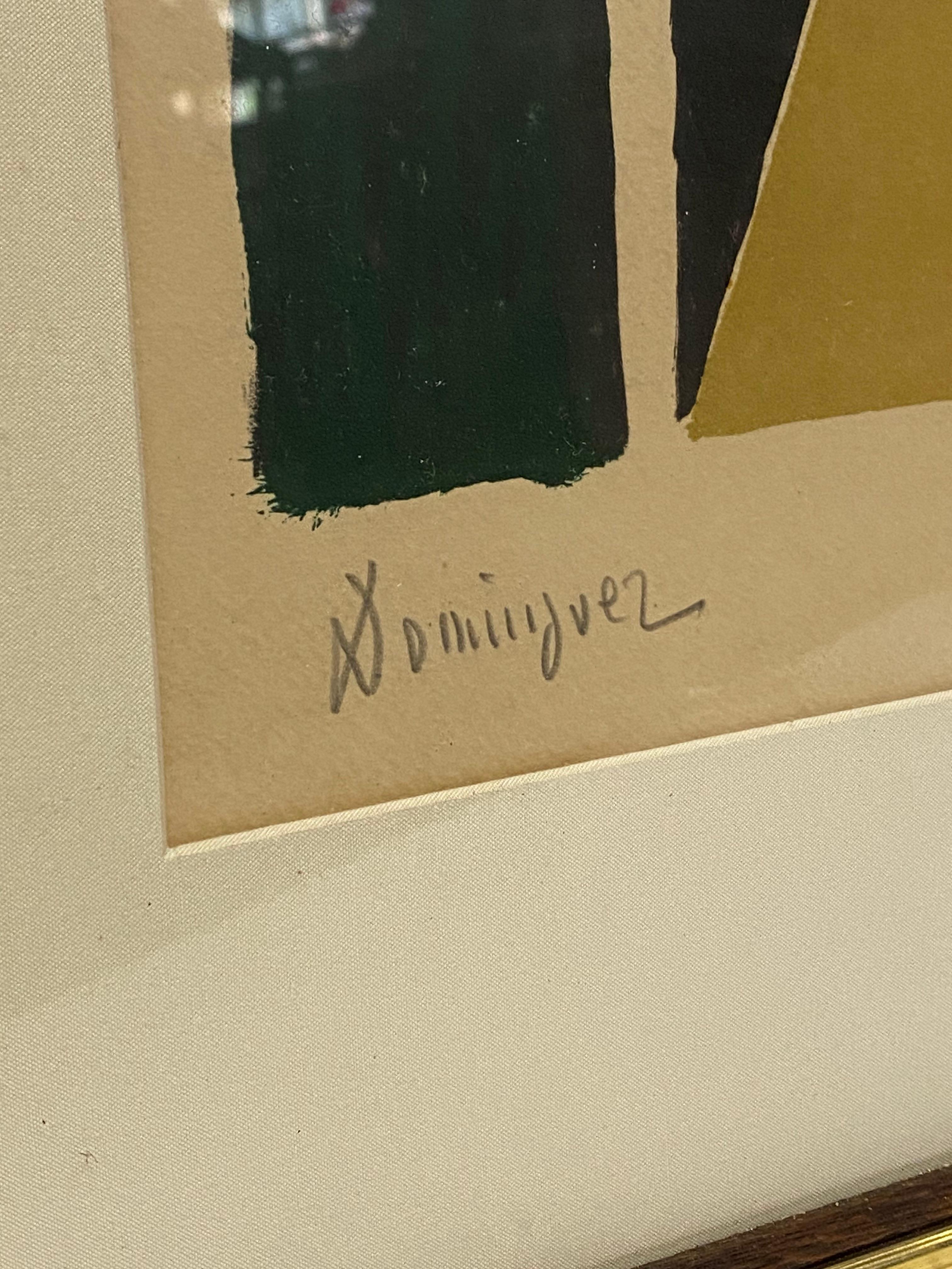 Carta Oscar Dominguez Natura morta surrealista litografia in vendita
