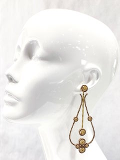 10 Carat Natural Pink & Yellow Diamond Chandelier Earrings in Rose & Yellow Gold