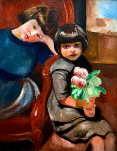 'Deux filles – Two Girls' by Oscar Eishacker (1881 – 1961) French Painter
