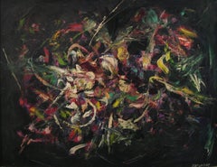 Abstraction Lyrique Oscar Gauthier 'Flowers in the Air' 1961 Oil on Canvas 