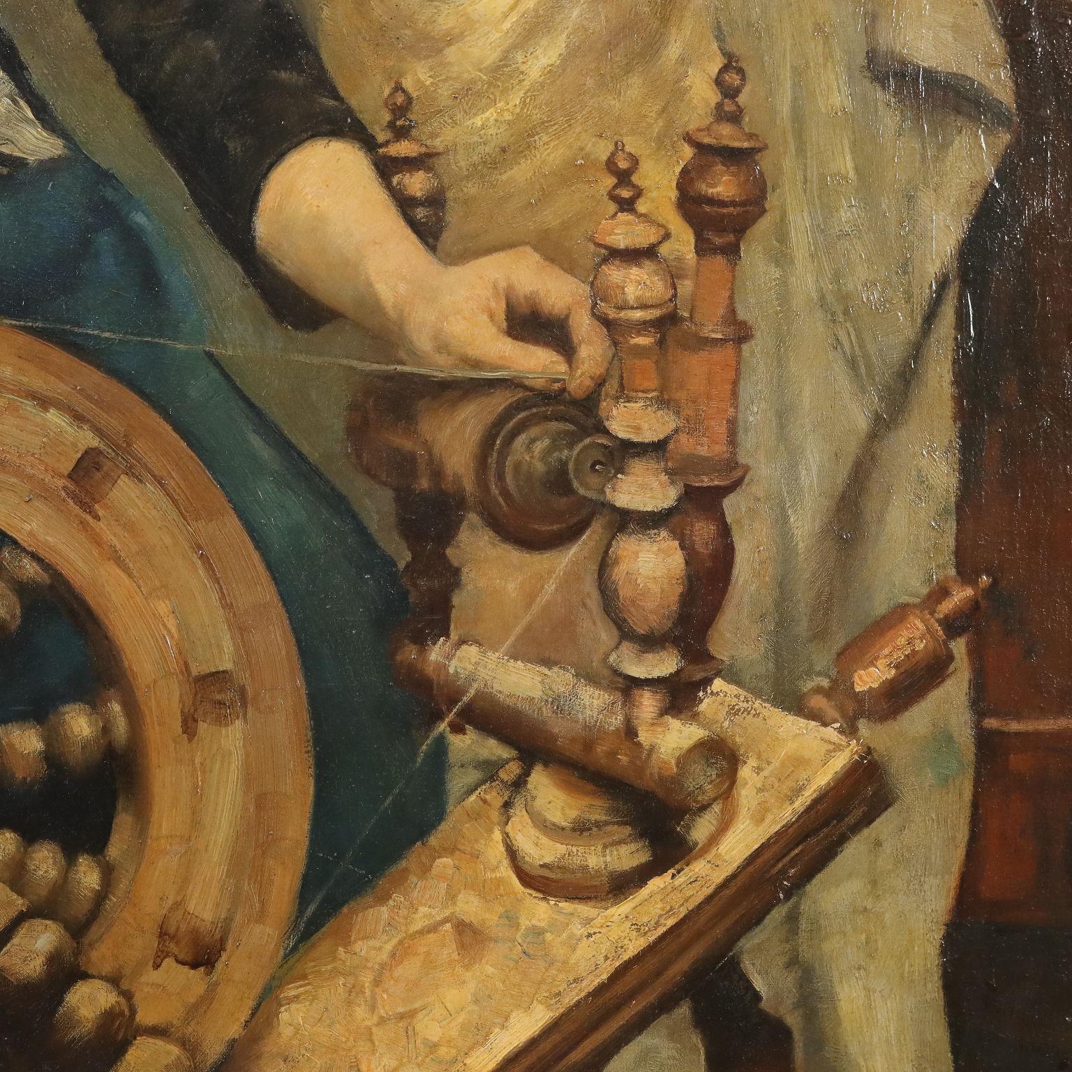 Pintura de Oscar Halle La hilandera 1897 4