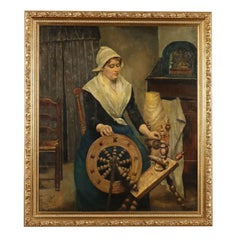 Pintura de Oscar Halle La hilandera 1897