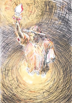 Statue of Liberty, Pop Art Screenprint by Oscar Hammerstein