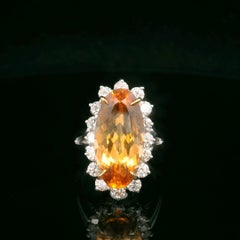 Oscar Heyman 10,75 Karat kaiserlicher Topas & Diamantring