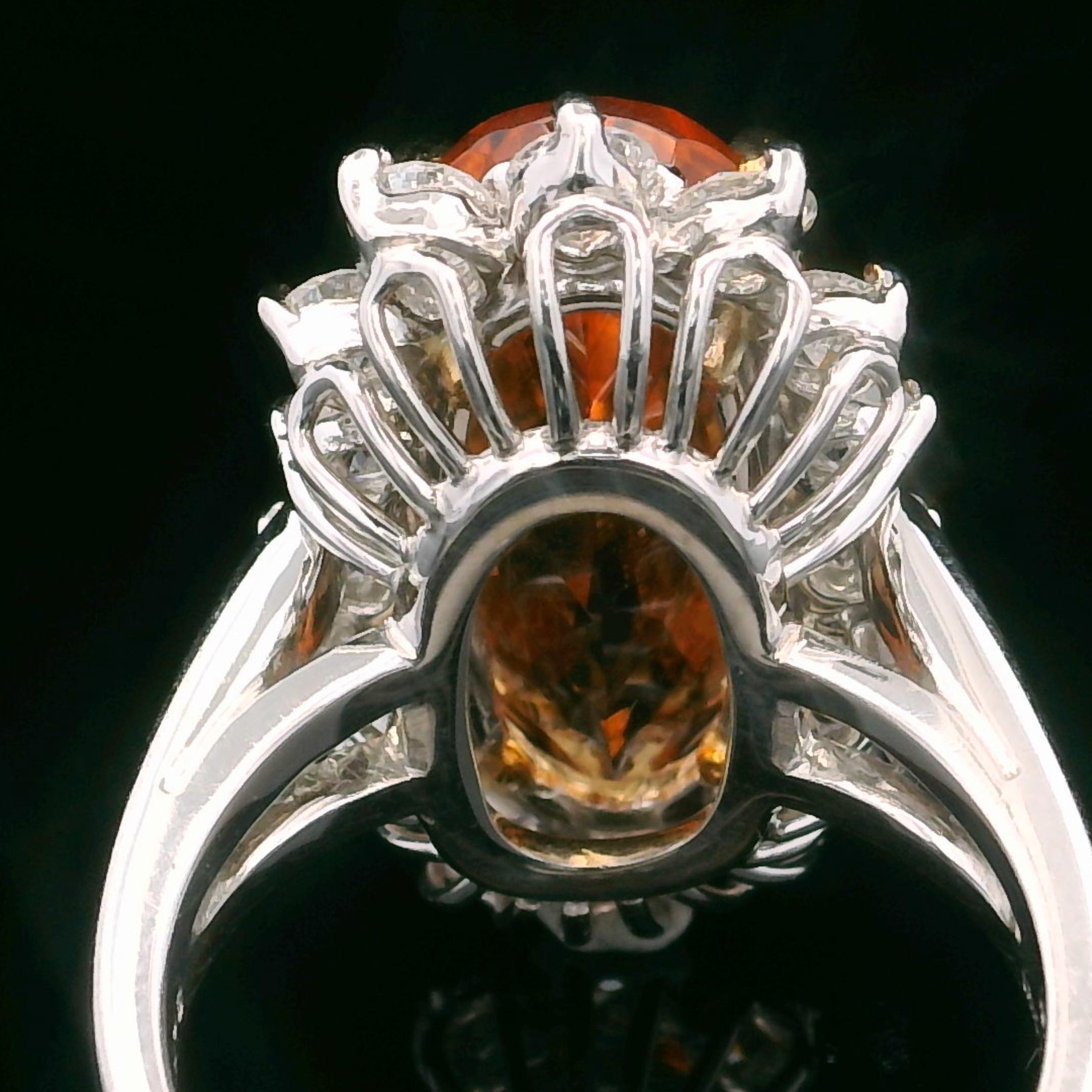 Bague Oscar Heyman 10,75ct Topaze impériale et diamant en vente 2