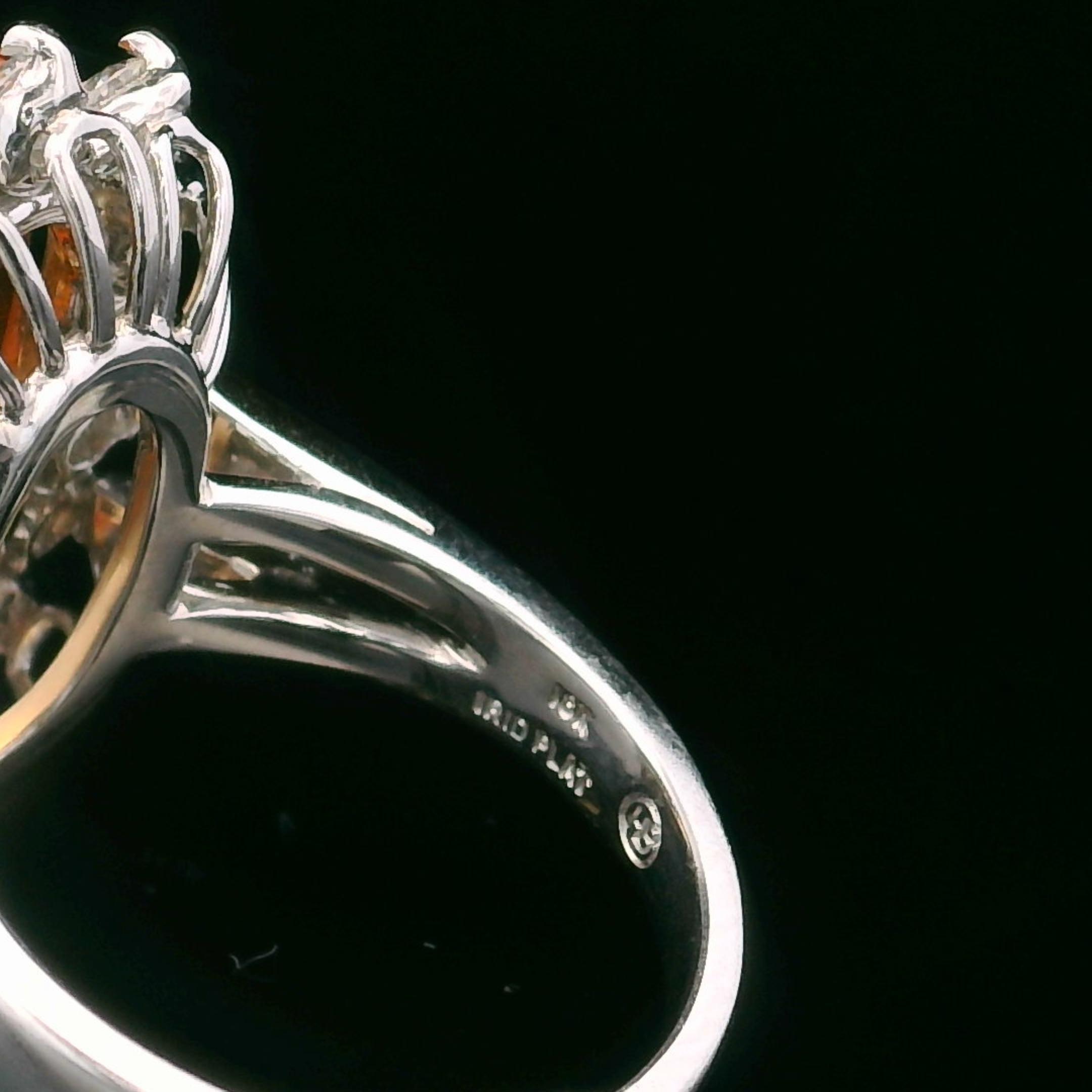 Bague Oscar Heyman 10,75ct Topaze impériale et diamant en vente 3