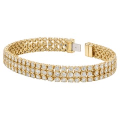 Oscar Heyman Bracciale con diamanti a tre file da 12 carati 18k Oscar Heyman Bracciale con diamanti a tre file da 12 carati 18k