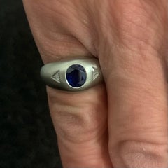 Oscar Heyman 1,72 Karat Saphir & Diamant Herrenring