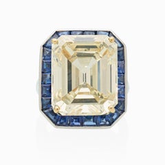 Oscar Heyman 17.35 Carat Emerald Cut Flyb-SI1 Diamond 18K WG Cocktail Ring