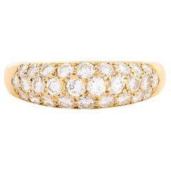 Oscar Heyman 18 Karat Yellow Gold Diamond Dome Ring