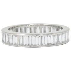 Oscar Heyman 1.80 Carat Baguette Diamond Platinum Eternity Band Ring