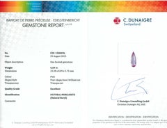 Oscar Heyman 18k Gold & Platinum 6.59ct Morganite & FV Yellow Diamond Pendant