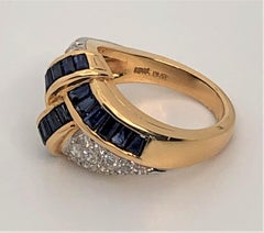 Oscar Heyman 18 Karat Platinum Sapphire Diamond Ring