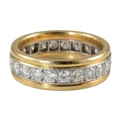 Oscar Heyman 18K Yellow Gold Diamond Eternity Band Ring VS1 G Color