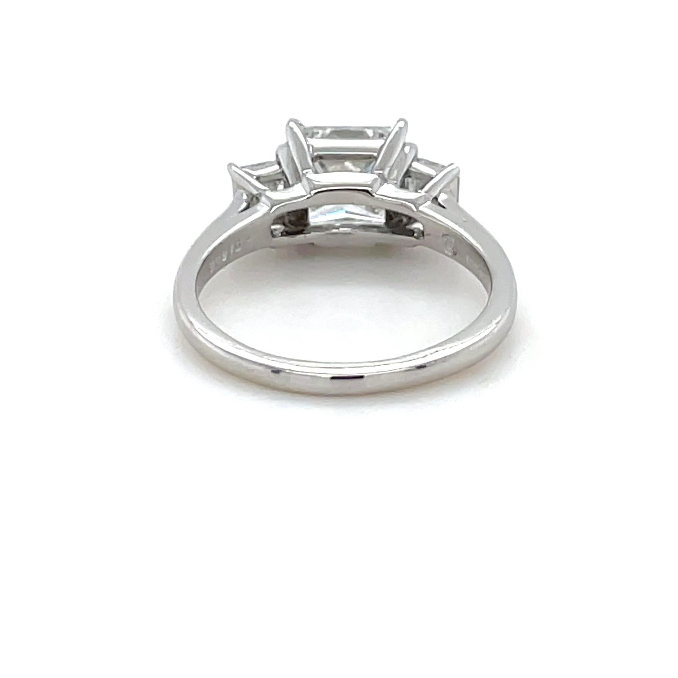 Oscar Heyman, Diamantring mit 1,90 Karat im Prinzessinnenschliff im Zustand „Hervorragend“ im Angebot in Chicago, IL
