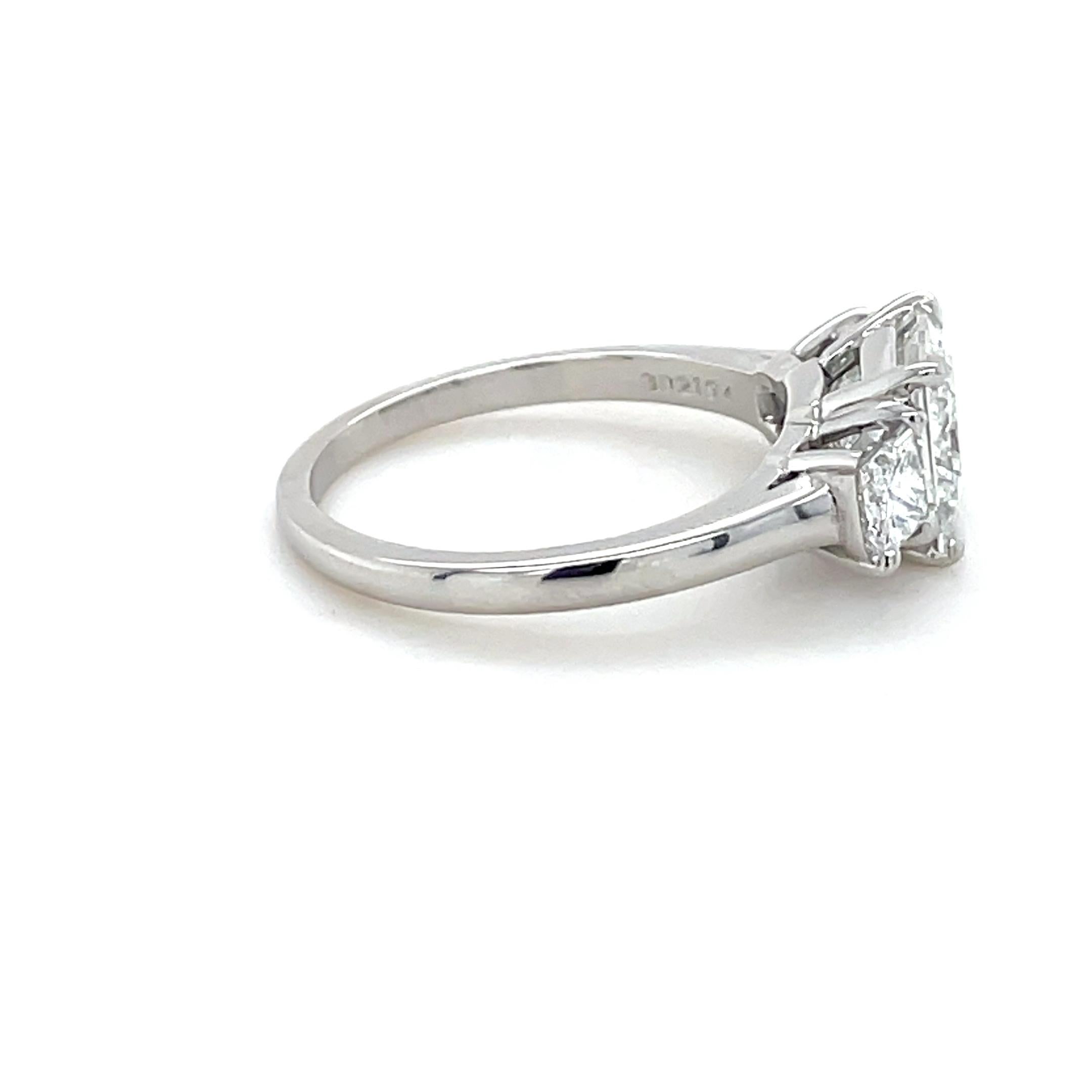 Oscar Heyman, Diamantring mit 1,90 Karat im Prinzessinnenschliff Damen im Angebot