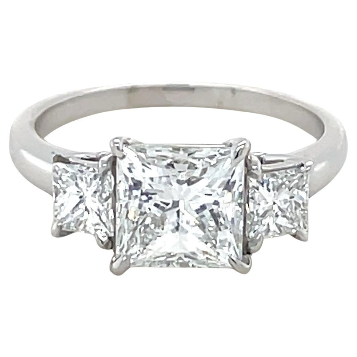 Oscar Heyman, Diamantring mit 1,90 Karat im Prinzessinnenschliff im Angebot