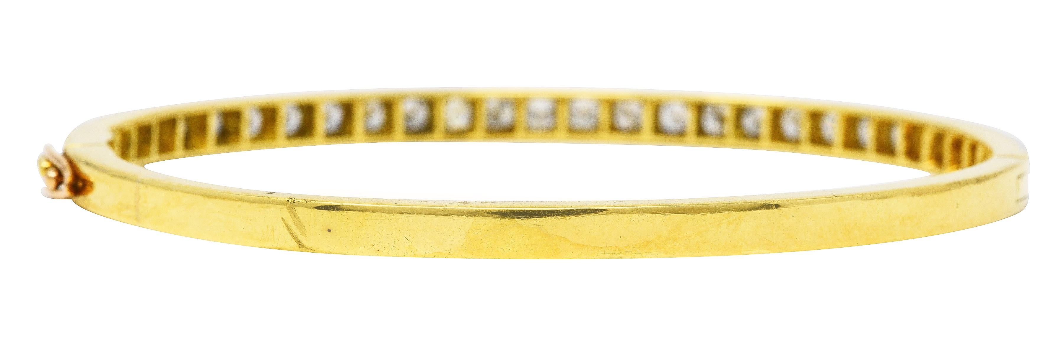 Oscar Heyman 1950's 2.90 Carats Diamond Platinum 18 Karat Bracelet In Excellent Condition In Philadelphia, PA