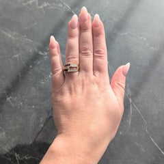 Oscar Heyman 1980's Ruby Diamond 18 Karat Yellow Gold Vintage Channel Band Ring