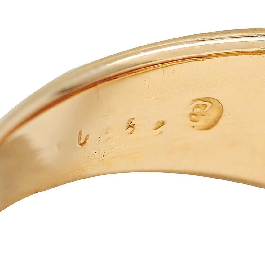 Oscar Heyman 1980's Ruby Diamond 18 Karat Yellow Gold Vintage Channel Band Ring For Sale 3