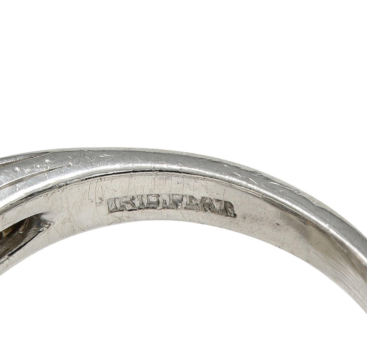 Oscar Heyman 2,00 Karat Saphir Diamant Platin Vintage Fanning Bypass-Ring für Damen oder Herren im Angebot