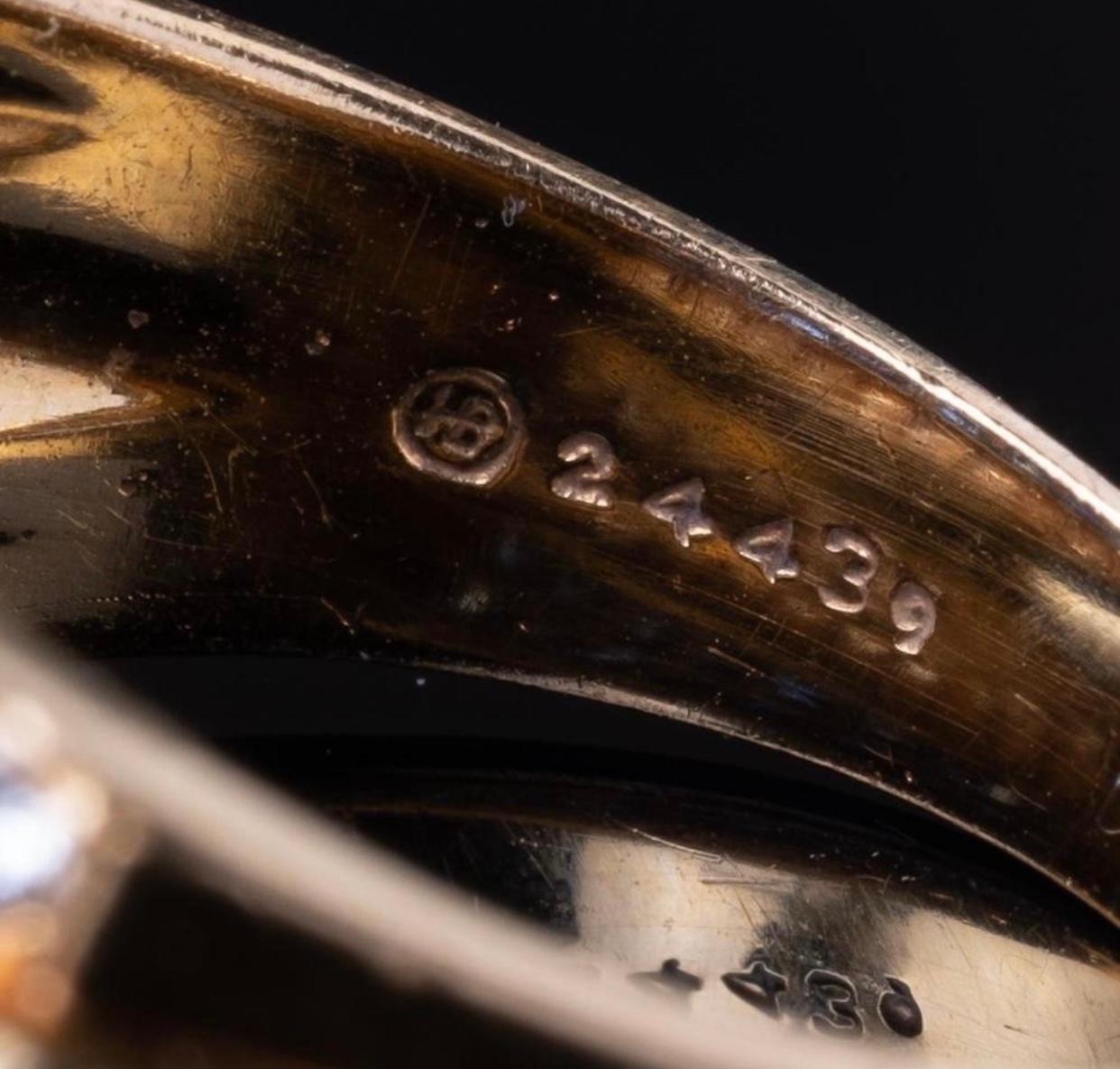 Oscar Heyman 2,55 ctw Blauer Saphir & Diamant-Ring 18k Signiert mit Serial im Angebot 1