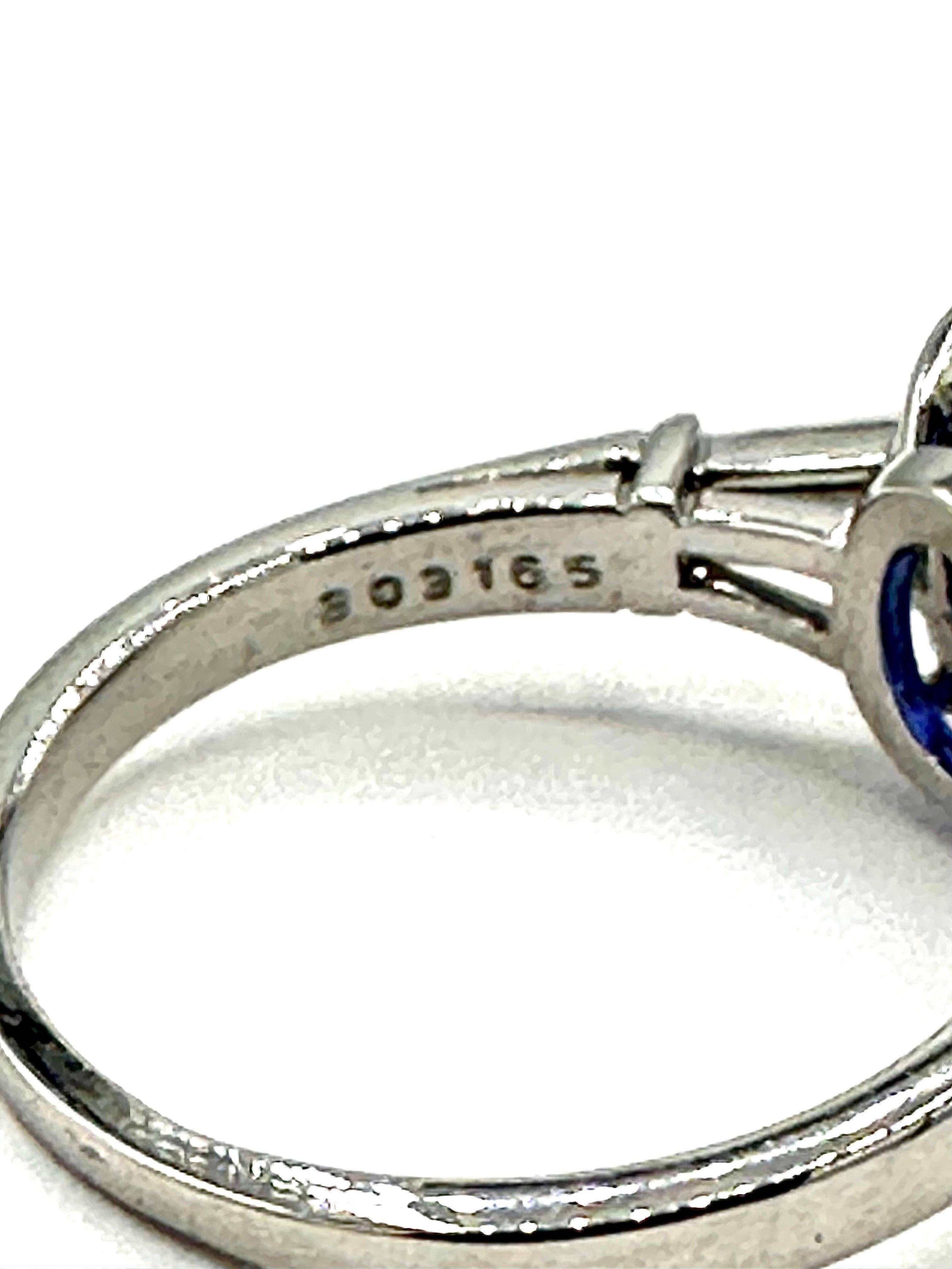 Women's or Men's Oscar Heyman 4.82 Carat Sapphire and Diamond Platinum Ring For Sale