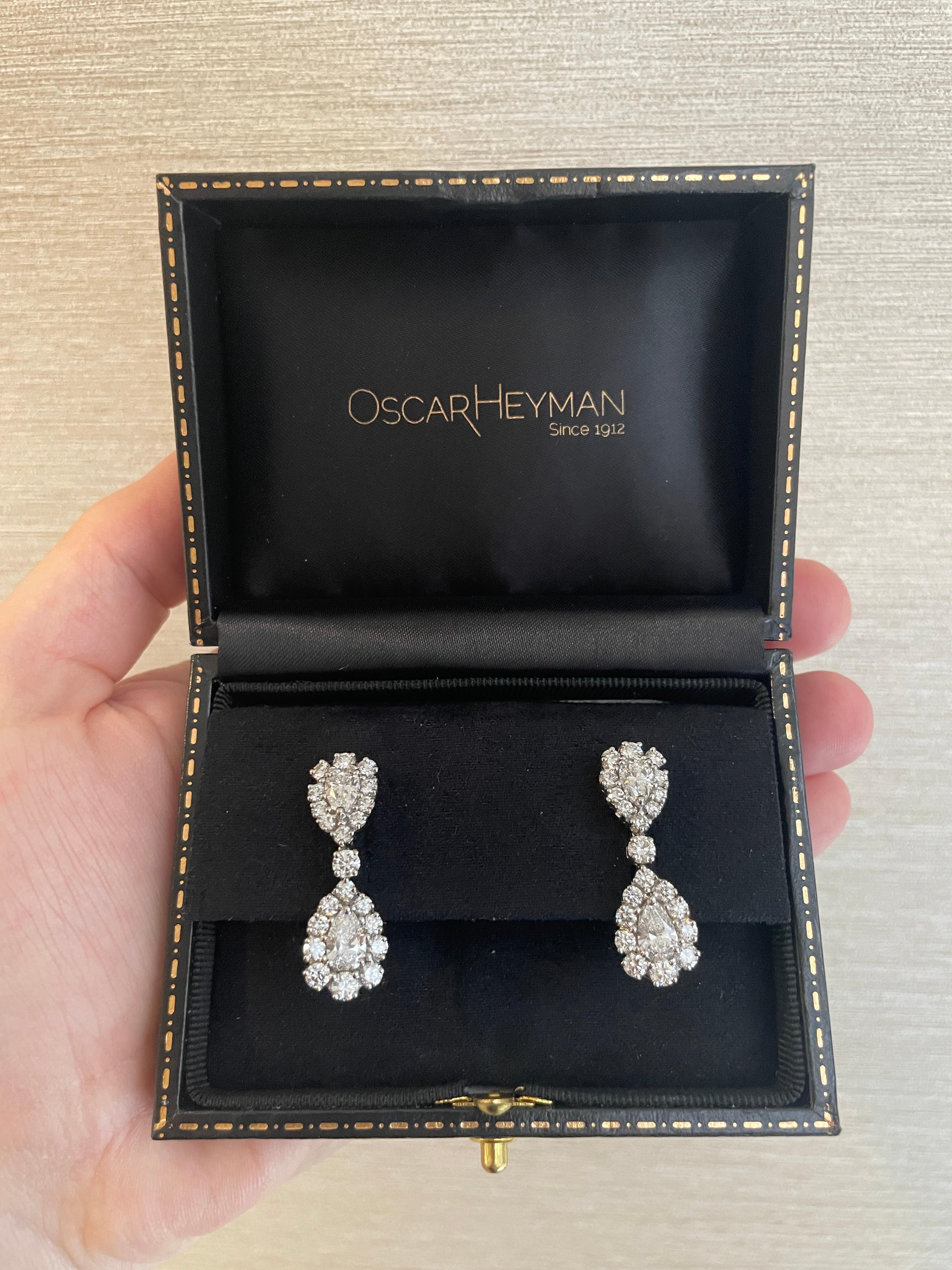 Oscar Heyman 5.11tcw Diamond Earrings 2