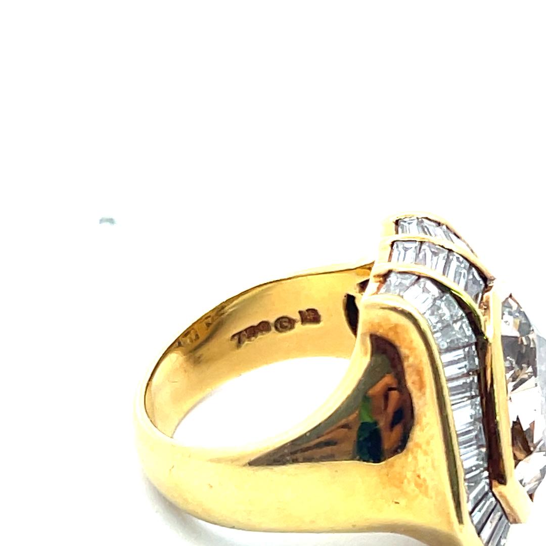 Oscar Heyman 5.97 Carat Fancy Brown Yellow Diamond 18K YG Cocktail Ring For Sale 7