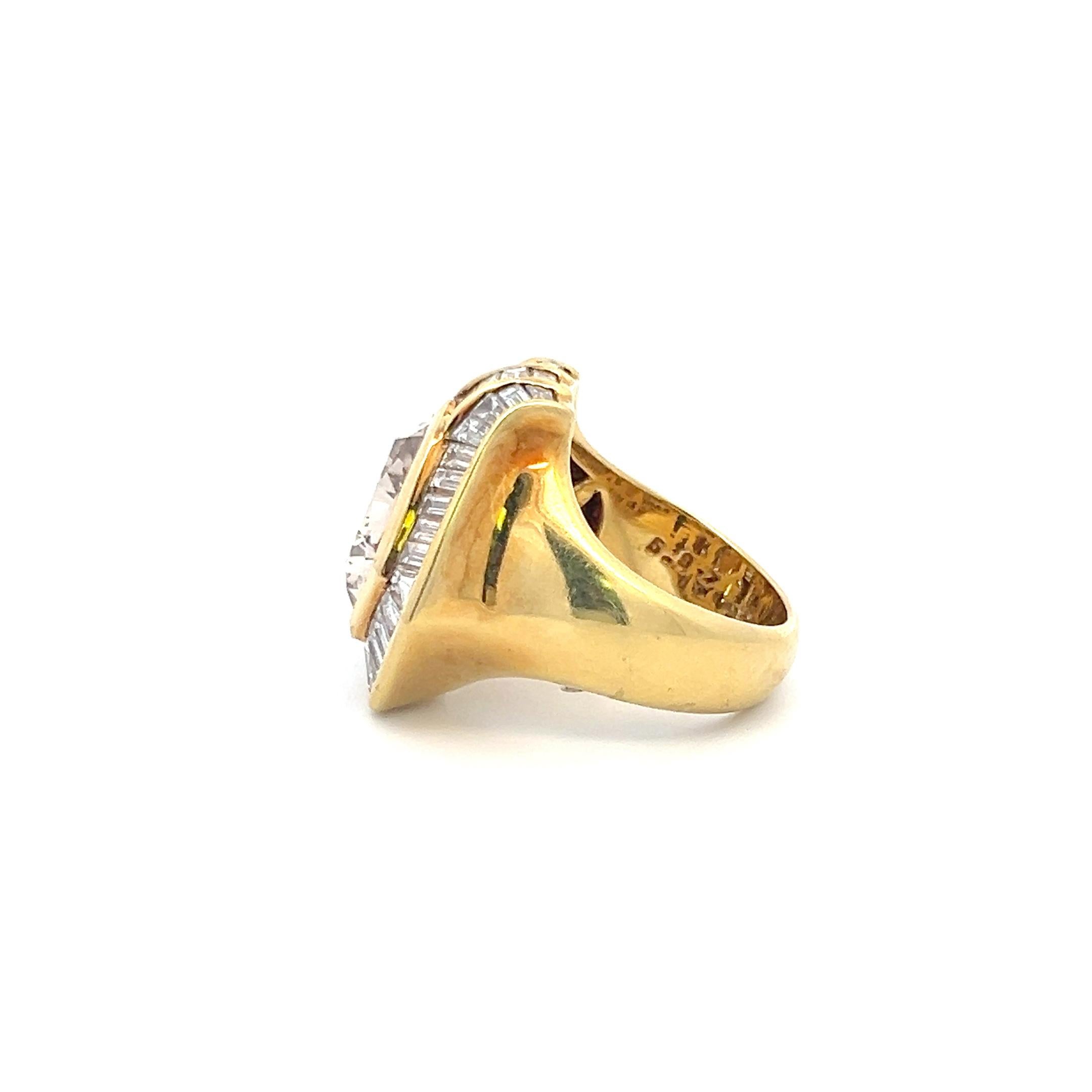 Oscar Heyman 5.97 Carat Fancy Brown Yellow Diamond 18K YG Cocktail Ring In Good Condition For Sale In New York, NY