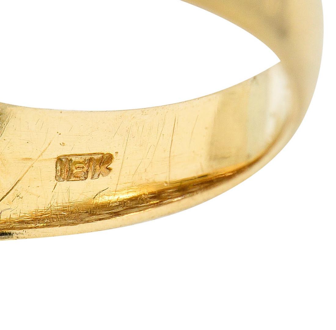 Oscar Heyman 7.50 Carats Pave Diamond 18 Karat Gold Bombe Band Ring 2