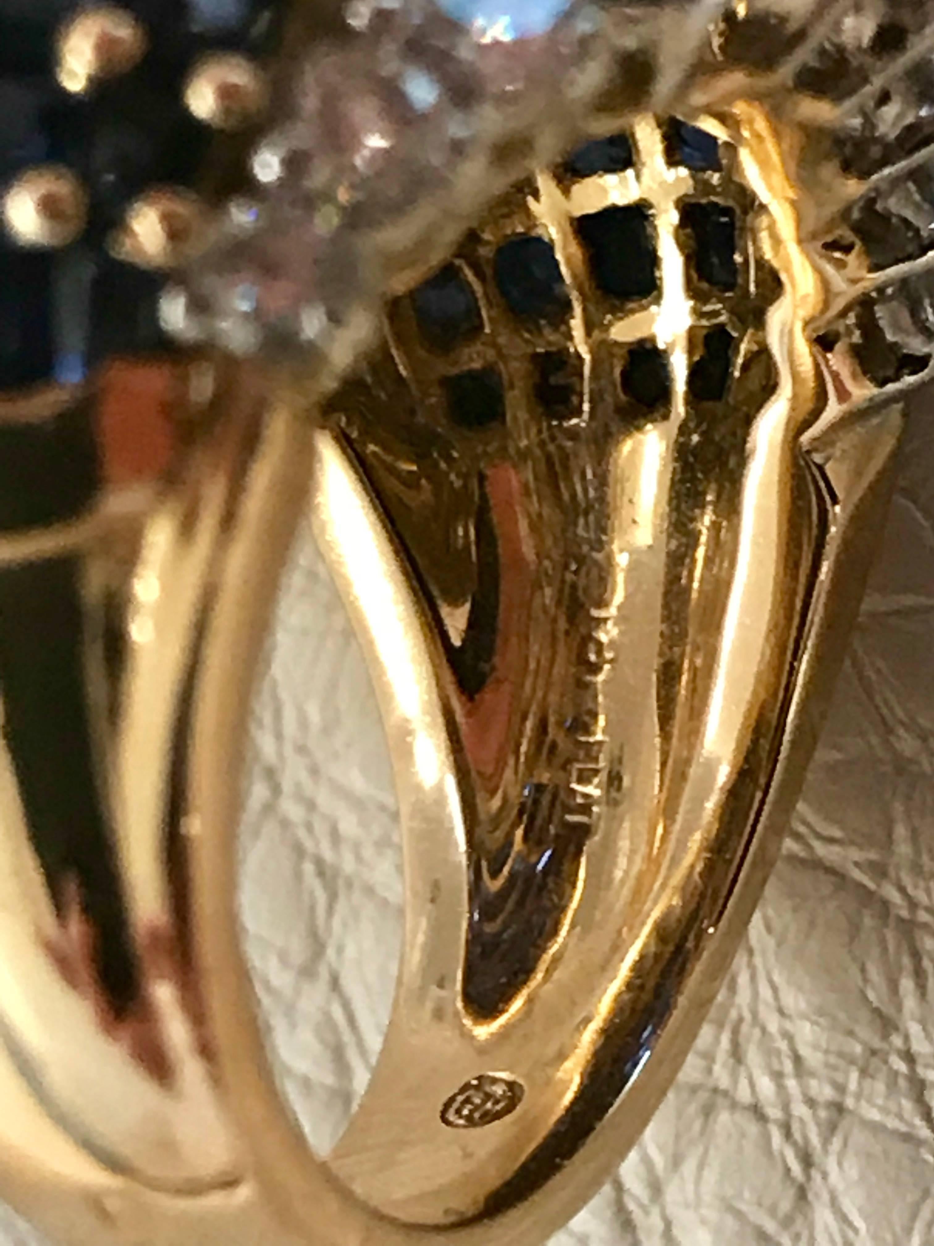 Oscar Heyman American Sapphire and Diamond Ring Mounted in 18-Karat Gold 1